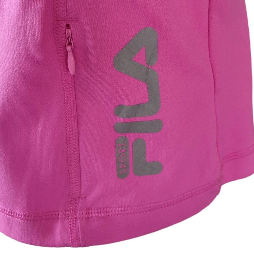 FILA Activewear Top Large Pocket Sz S Fuchsia Black - Picture 8 of 14